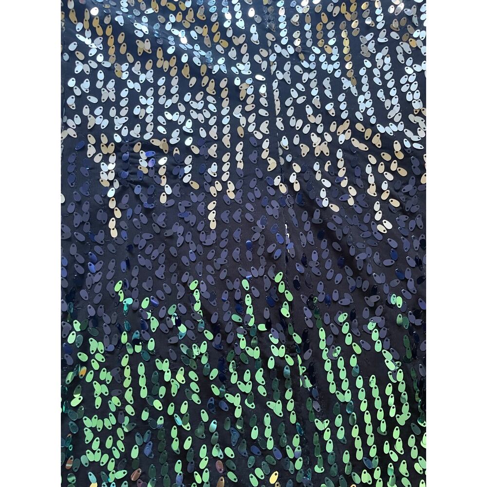 Sequence Ombre Multicolored Dress Size Large Womens One shoulder Glam Cocktail - Picture 8 of 8